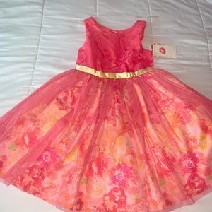 Brand new sweet heart rose coral dress